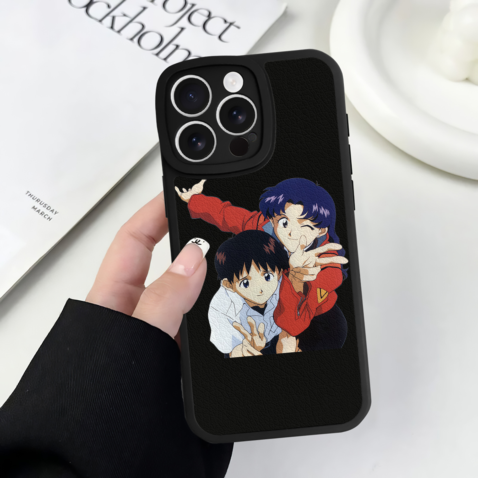 （画像用） EVA 新世紀エヴァンゲリオン 【iPhone 16シリーズ対応】シリコンスマホケース（レザー調） 材質：シリコン